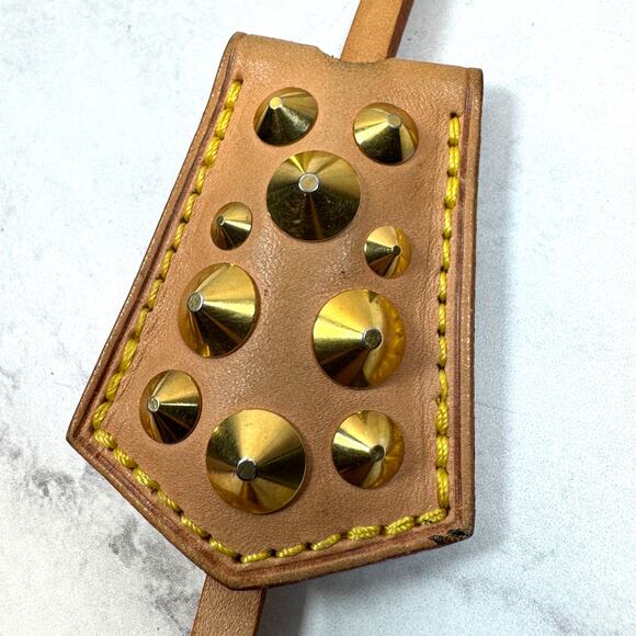 Louis Vuitton Clochette Key Tag Studded Leather Multicolor Chrissie LV bag charm - Picture 2 of 12